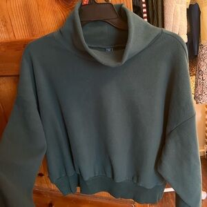 Old Navy Green Fleece Mockneck Sweatshirt